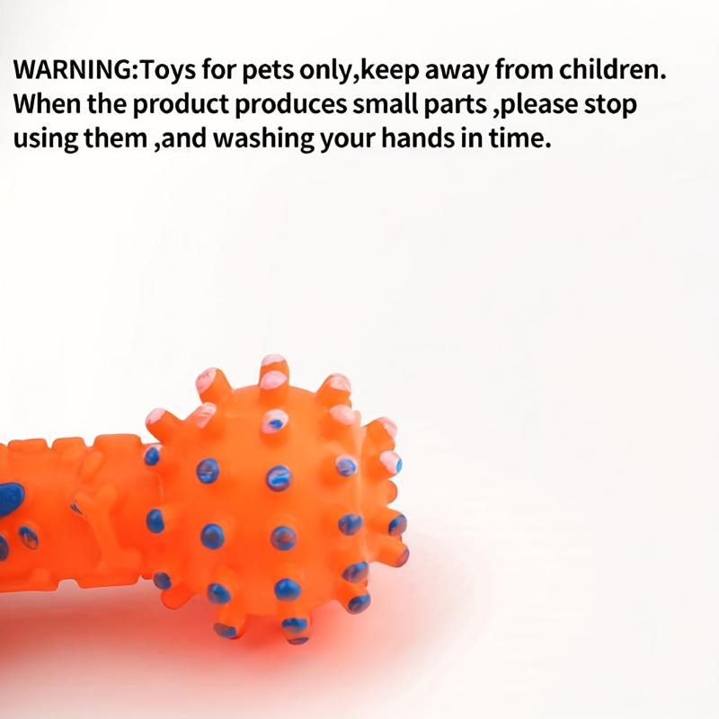 Dumbbell Durable Dog Chew Toys Tough Squeaky Dog Grinding Teeth Toys
