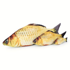 Simulation Fish Pet Plush Toy Chew Durable Cat Toy Interactive Supply