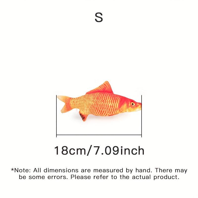 Simulation Fish Pet Plush Toy Chew Durable Cat Toy Interactive Supply