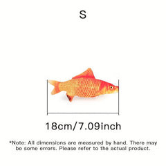 Simulation Fish Pet Plush Toy Chew Durable Cat Toy Interactive Supply
