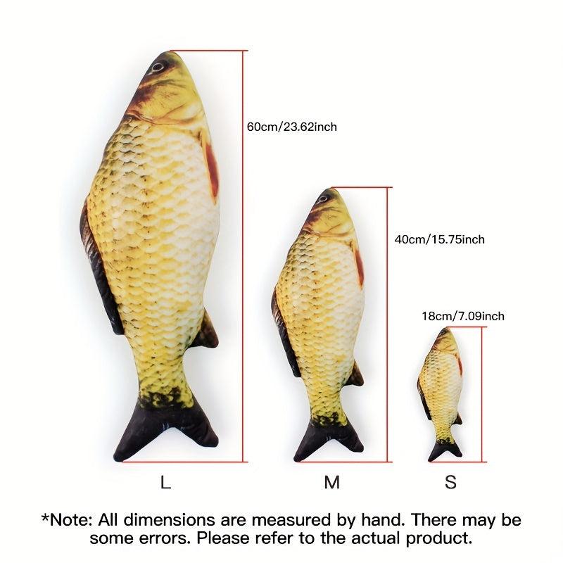 Simulation Fish Pet Plush Toy Chew Durable Cat Toy Interactive Supply