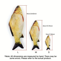 Simulation Fish Pet Plush Toy Chew Durable Cat Toy Interactive Supply
