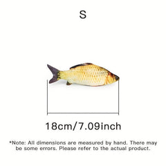 Simulation Fish Pet Plush Toy Chew Durable Cat Toy Interactive Supply