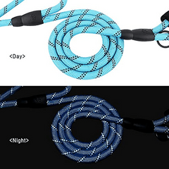 Reflective Heavy Duty Dog Leash with Two Handles