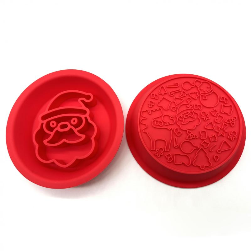 Silicone Christmas Pet Slow Feeding Bowl
