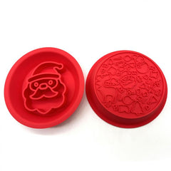 Silicone Christmas Pet Slow Feeding Bowl
