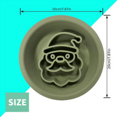 Silicone Christmas Pet Slow Feeding Bowl