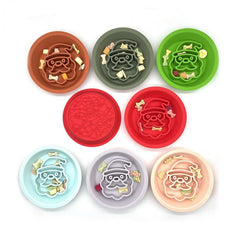 Silicone Christmas Pet Slow Feeding Bowl