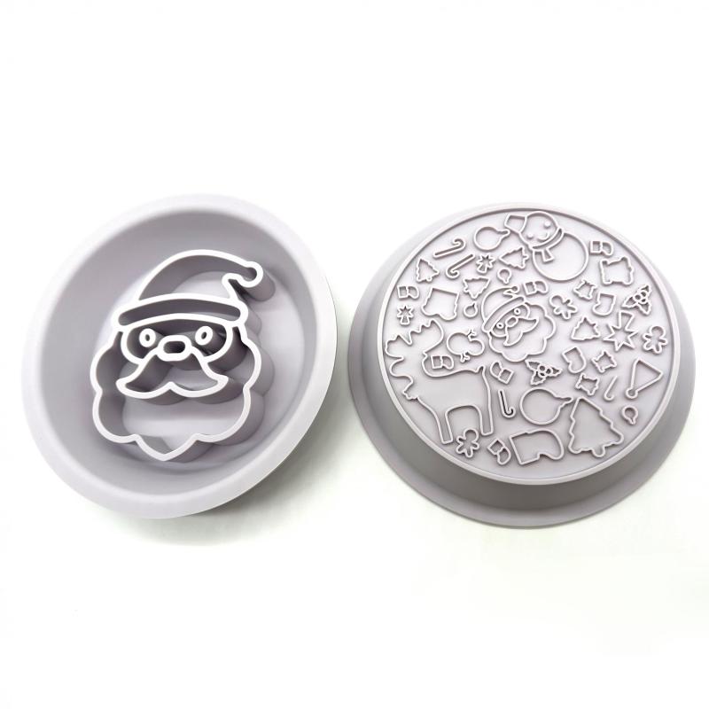 Silicone Christmas Pet Slow Feeding Bowl