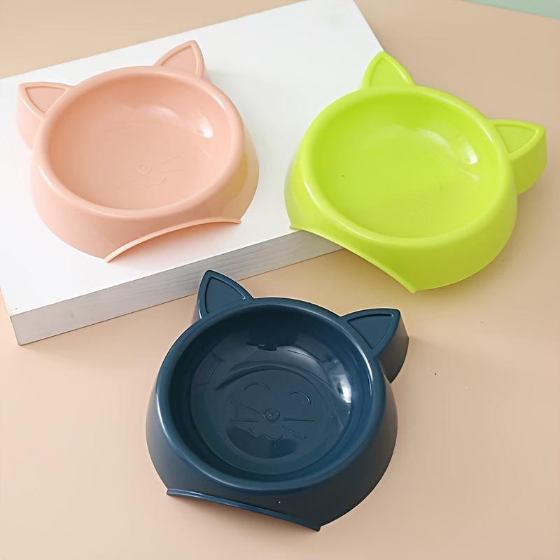 Cat Shaped Pet Feeding Bowl Non Slip Base