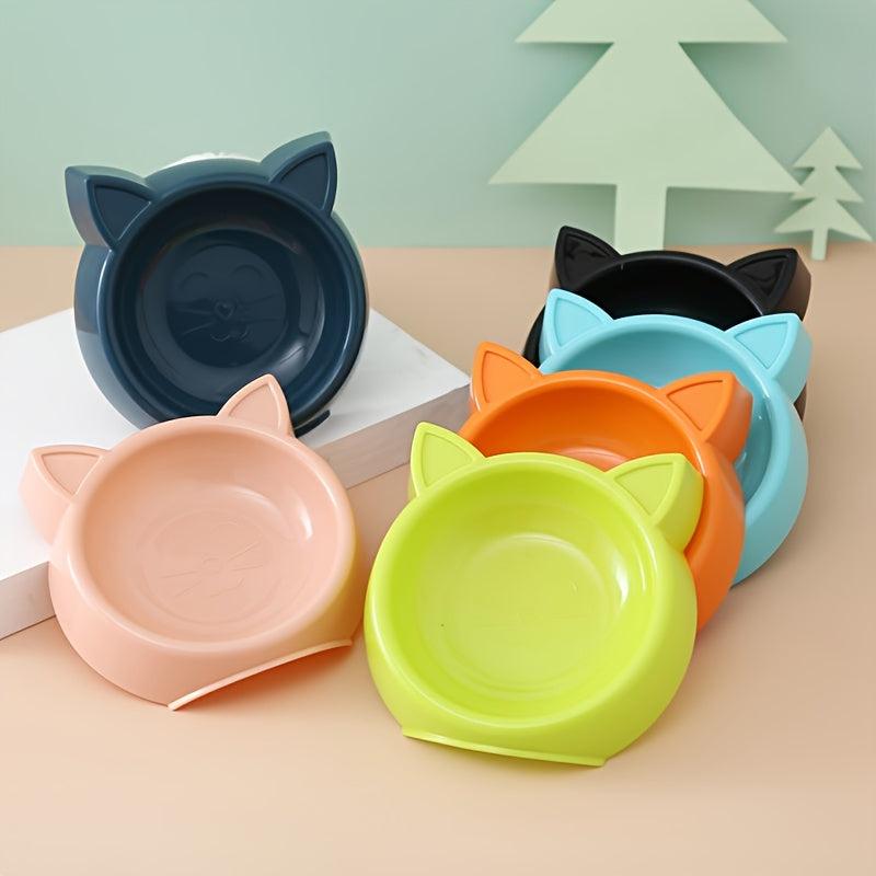 Cat Shaped Pet Feeding Bowl Non Slip Base