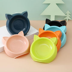 Cat Shaped Pet Feeding Bowl Non Slip Base
