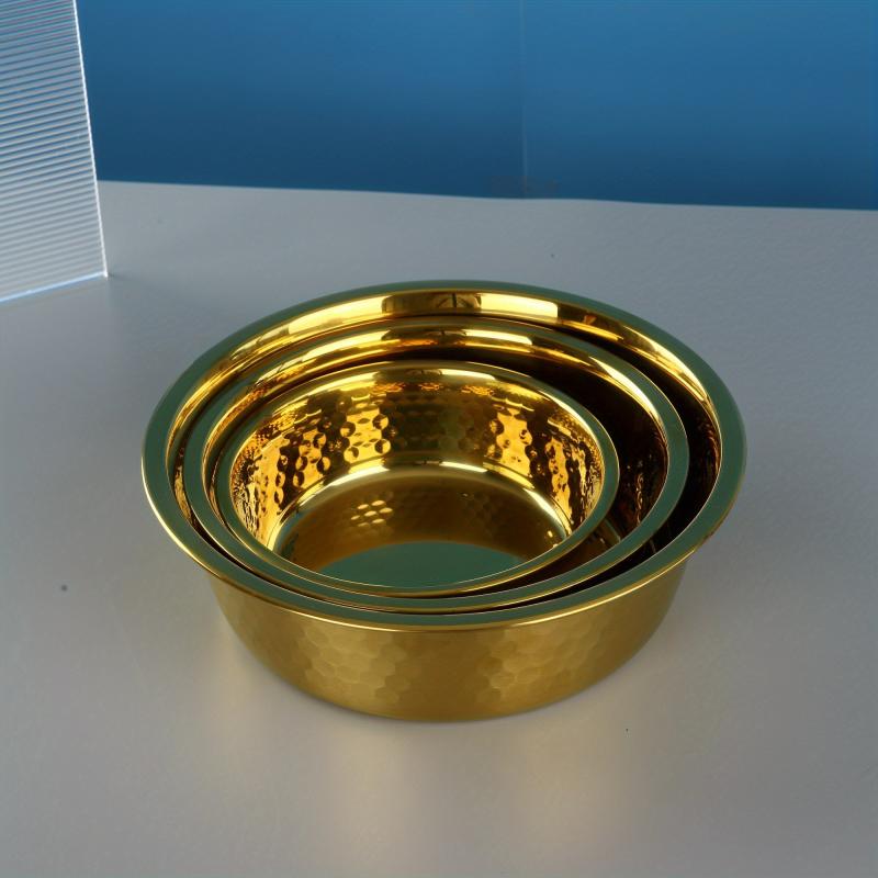 Golden Stainless Steel Pet Bowl Large Size