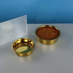 Golden Stainless Steel Pet Bowl Large Size