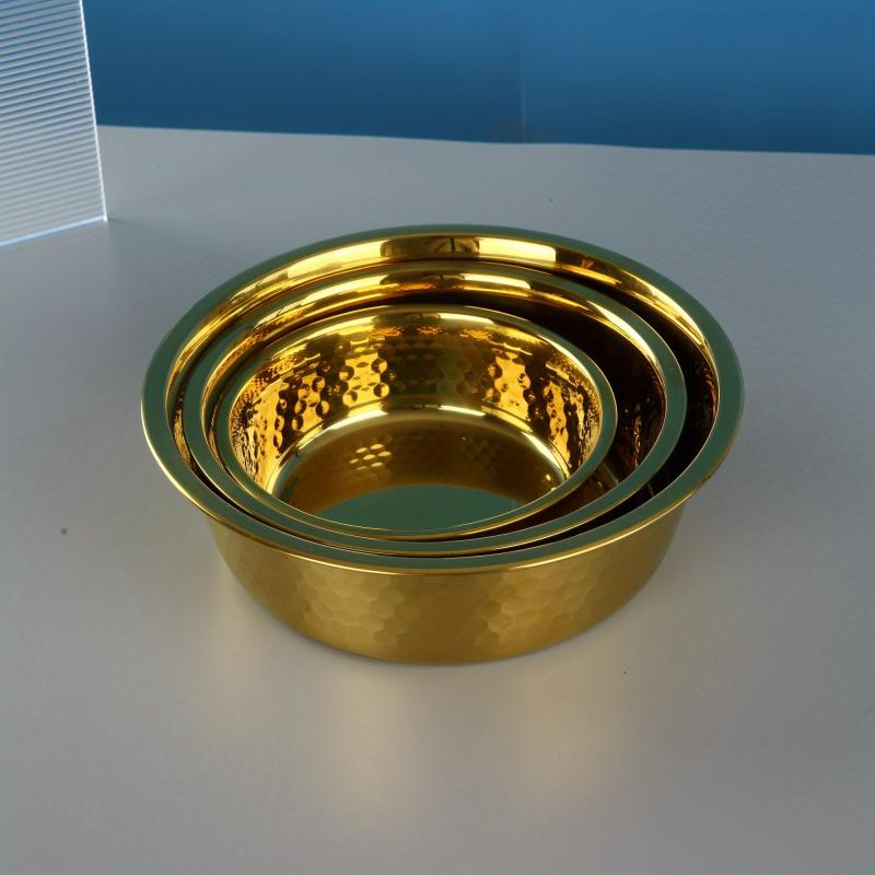 Golden Stainless Steel Pet Bowl Large Size
