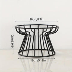 Ceramic Cat Dish Bowl Elevated Feeder with Iron Stand