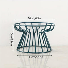 Ceramic Cat Dish Bowl Elevated Feeder with Iron Stand
