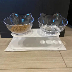 Raised Double Bowls for Dogs with Non-slip Stand