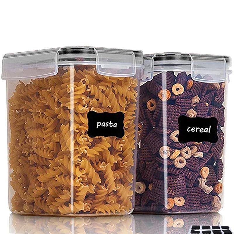 6pcs Rectangle Pet Food Storage Containers With Lids Airtight 1 6L BPA