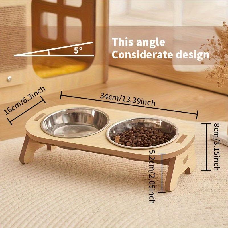 Elevated Pet Bowl for Neck Support in Cats & Dogs