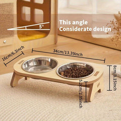 Elevated Pet Bowl for Neck Support in Cats & Dogs