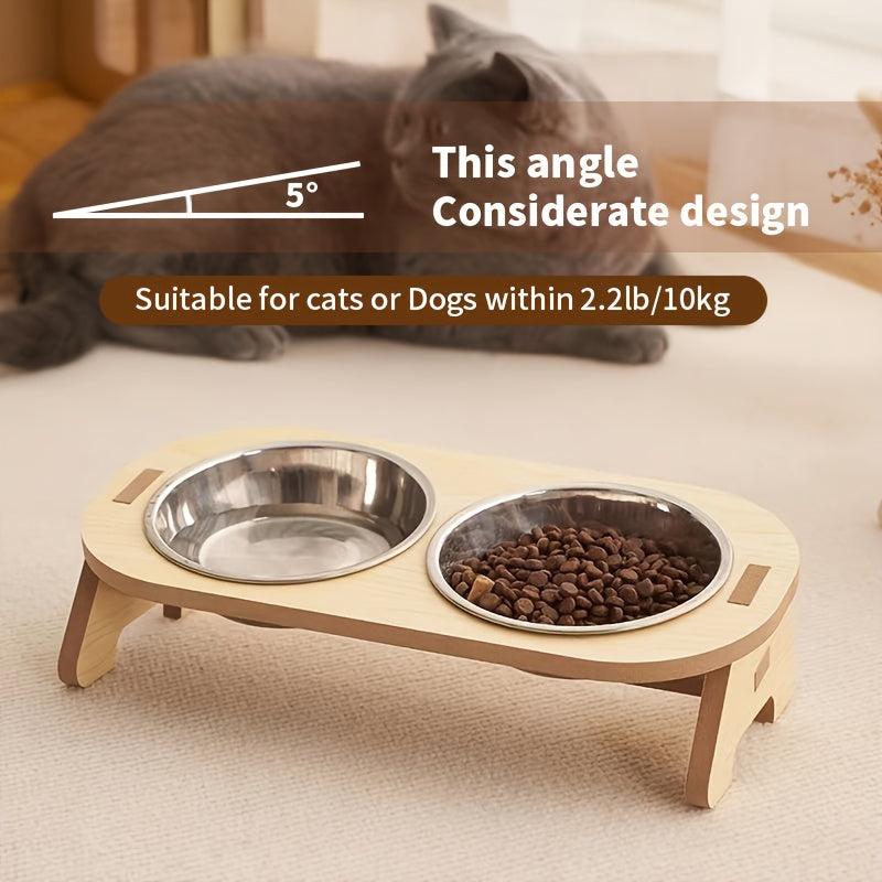 Elevated Pet Bowl for Neck Support in Cats & Dogs