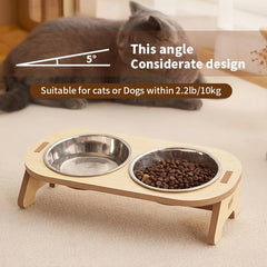 Elevated Pet Bowl for Neck Support in Cats & Dogs