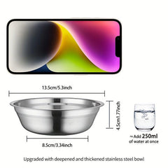 Elevated Cat Food Bowl on Wooden Stand Stainless Steel Basin