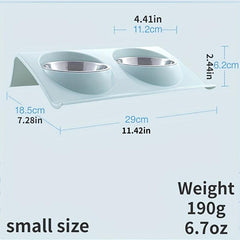 Non Slip Double Pet Bowl for Dogs and Cats Anti Splash Feeder