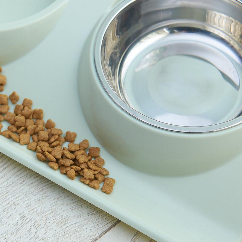 Non Slip Double Pet Bowl for Dogs and Cats Anti Splash Feeder
