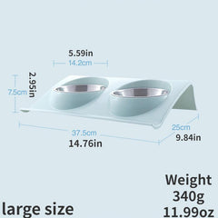 Non Slip Double Pet Bowl for Dogs and Cats Anti Splash Feeder
