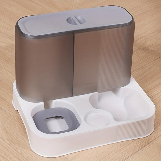 Automatic Cat Food/Water Dispenser 2-in-1 Multifunctional Gravity Feeder/Waterer
