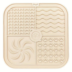 Square Dog Licking Pad Silicone Slow Feeder Mat with Suction Cups
