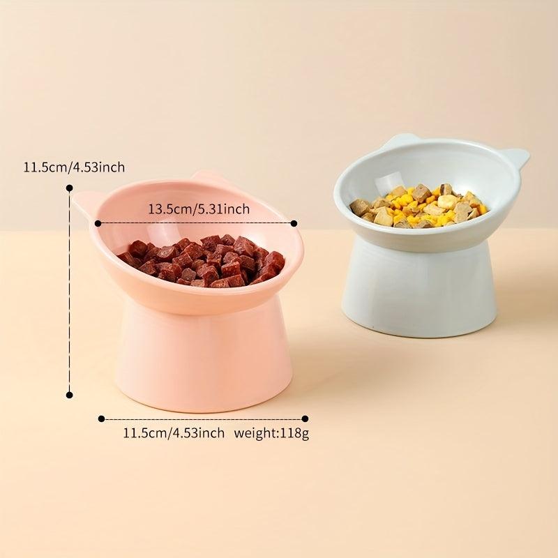Elevated Cat Bowls Tilted for Comfortable Feeding
