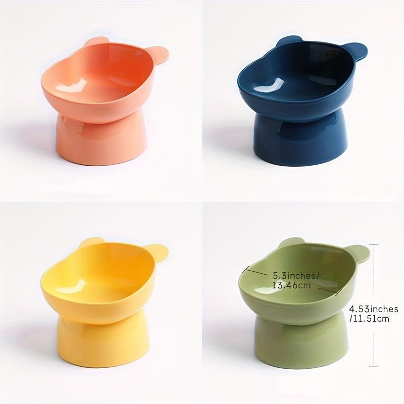 Elevated Cat Bowls Tilted for Comfortable Feeding