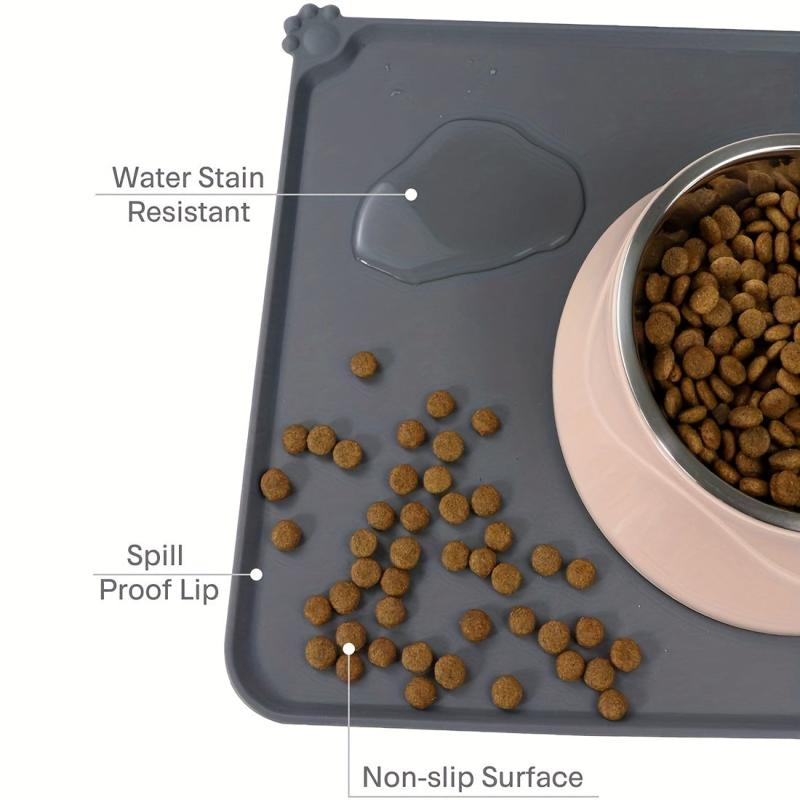 Waterproof Silicone Dog Bowl Mat Non Slip Pet Feeding Placemat