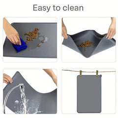Waterproof Silicone Dog Bowl Mat Non Slip Pet Feeding Placemat