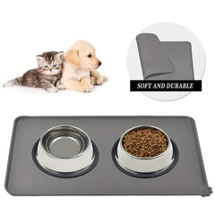 Waterproof Silicone Dog Bowl Mat Non Slip Pet Feeding Placemat