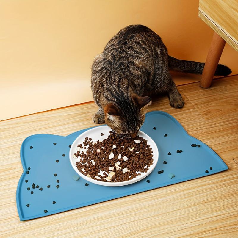 Cat Head Silicone Pet Feeding Mat Non Slip Waterproof