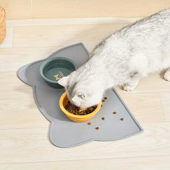 Cat Head Silicone Pet Feeding Mat Non Slip Waterproof