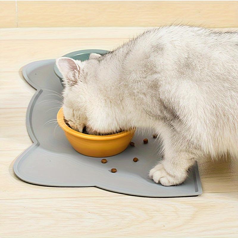 Cat Head Silicone Pet Feeding Mat Non Slip Waterproof