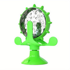 Windmill Cat Food Feeder Turntable Leak-Proof Toy