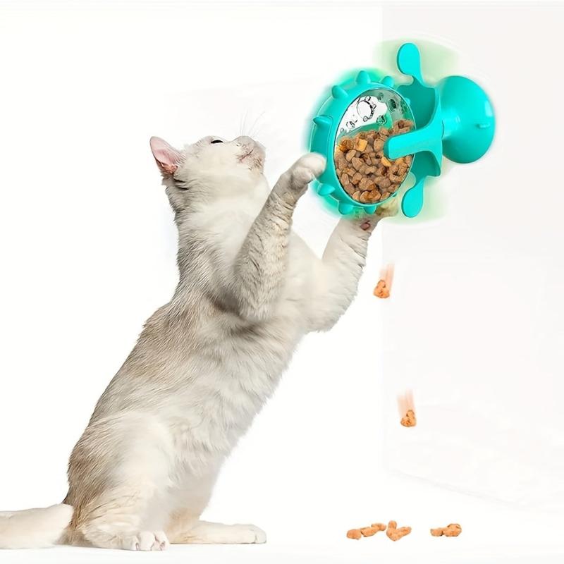 Windmill Cat Food Feeder Turntable Leak-Proof Toy