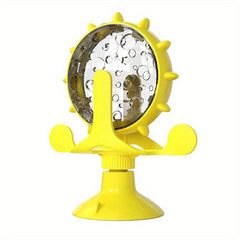 Windmill Cat Food Feeder Turntable Leak-Proof Toy