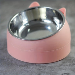 Raised Dog Feeder with Stainless Steel Bowls