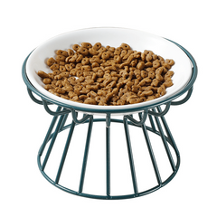 Raised Ceramic Cat Food Bowl Anti Spill Easy to Clean Durable