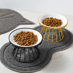 Raised Ceramic Cat Food Bowl Anti Spill Easy to Clean Durable