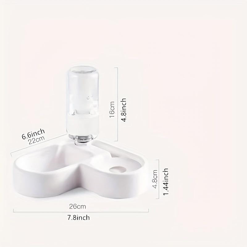 Automatic Dog Water Dispenser Food Feeder Bowl 2 In 1 Anti Overturning