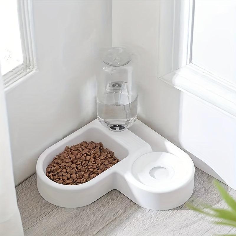 Automatic Dog Water Dispenser Food Feeder Bowl 2 In 1 Anti Overturning