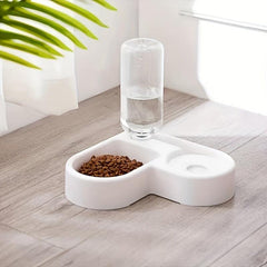 Automatic Dog Water Dispenser Food Feeder Bowl 2 In 1 Anti Overturning